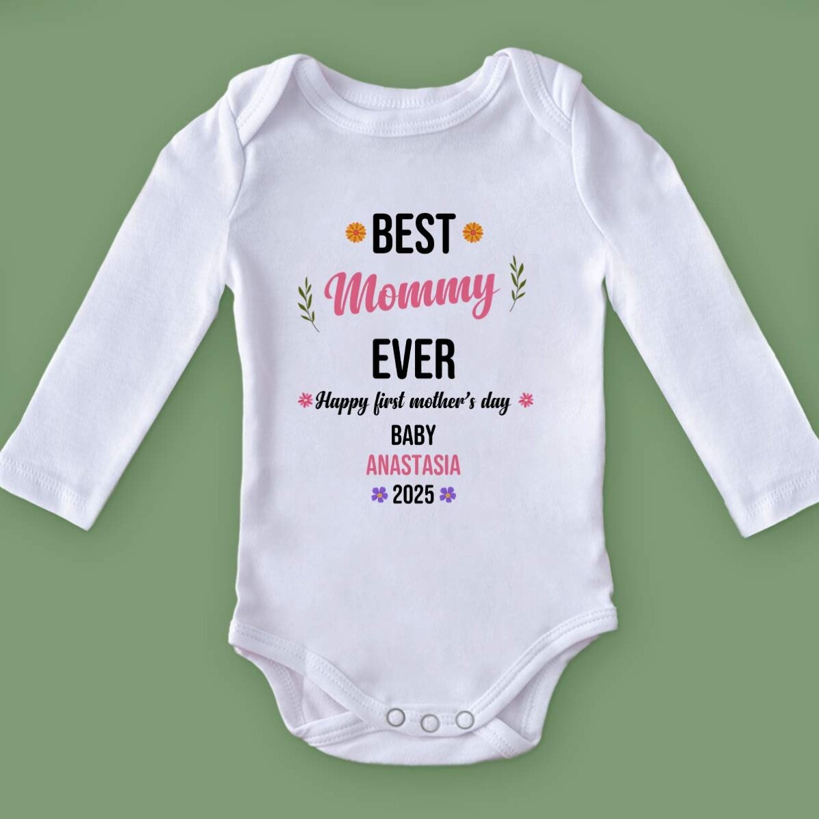 Body para niños personalizado con mensaje - Día de la Madre