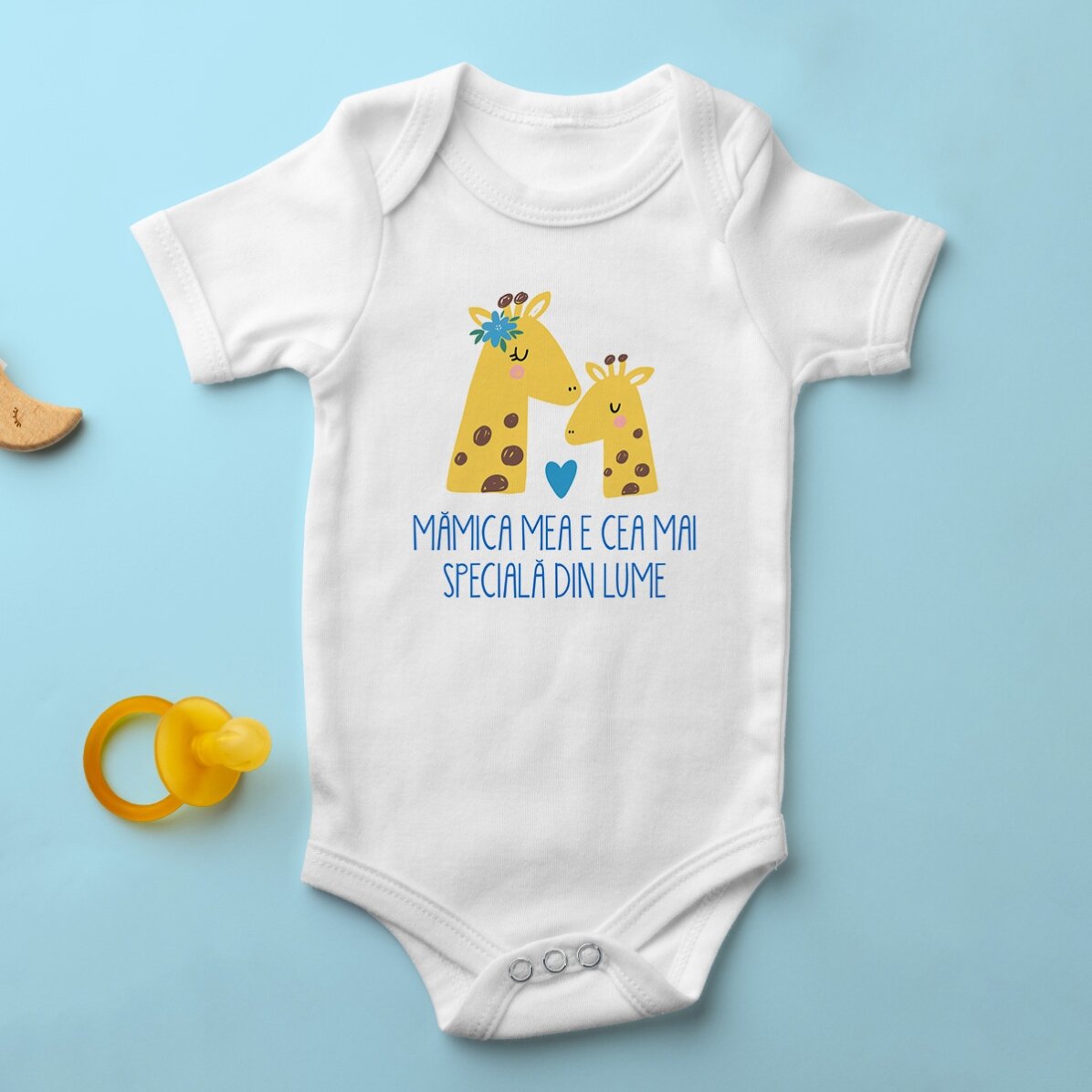 Personalised baby bodysuit with message for mums