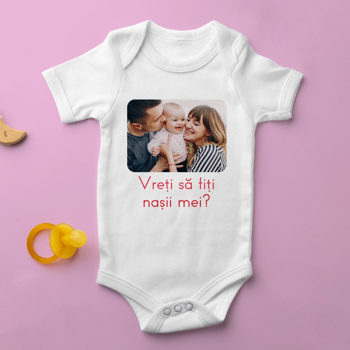 Body para niños personalizado con una foto y un texto