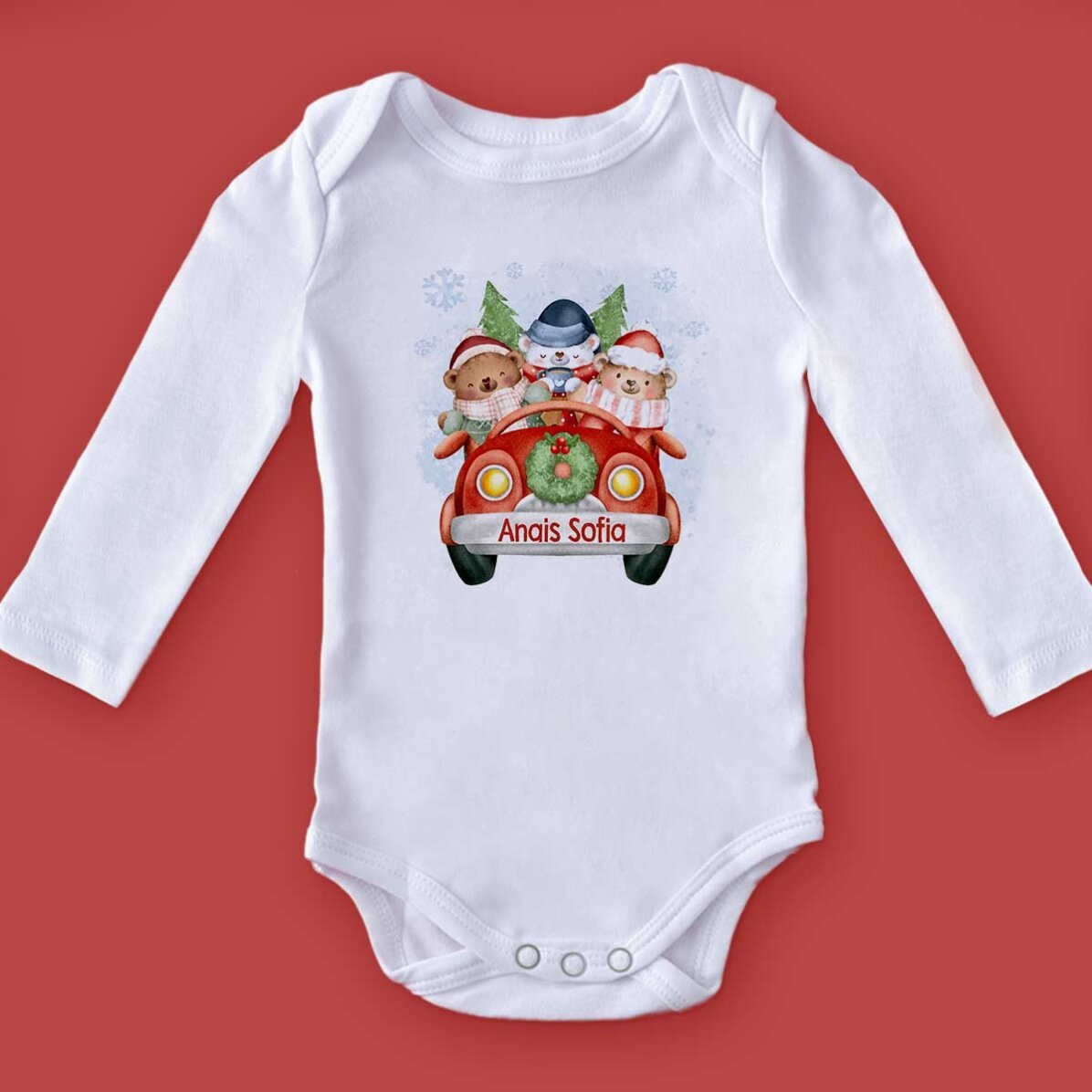 Body para niños personalizado con texto - Navidad