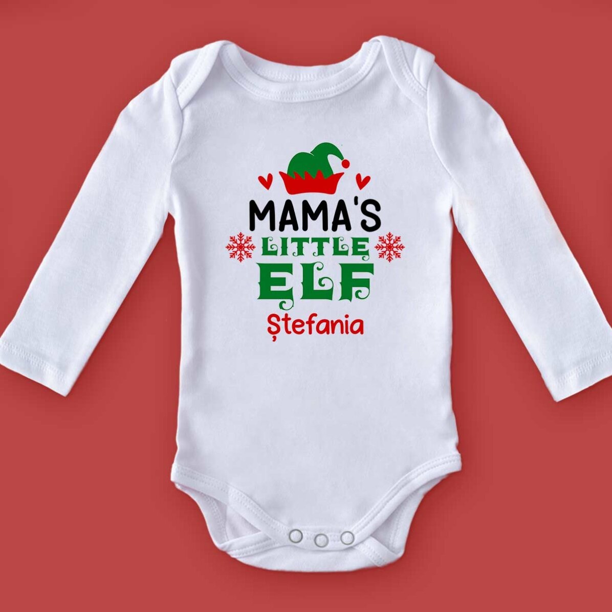 Body para niños personalizado con texto - Little elf