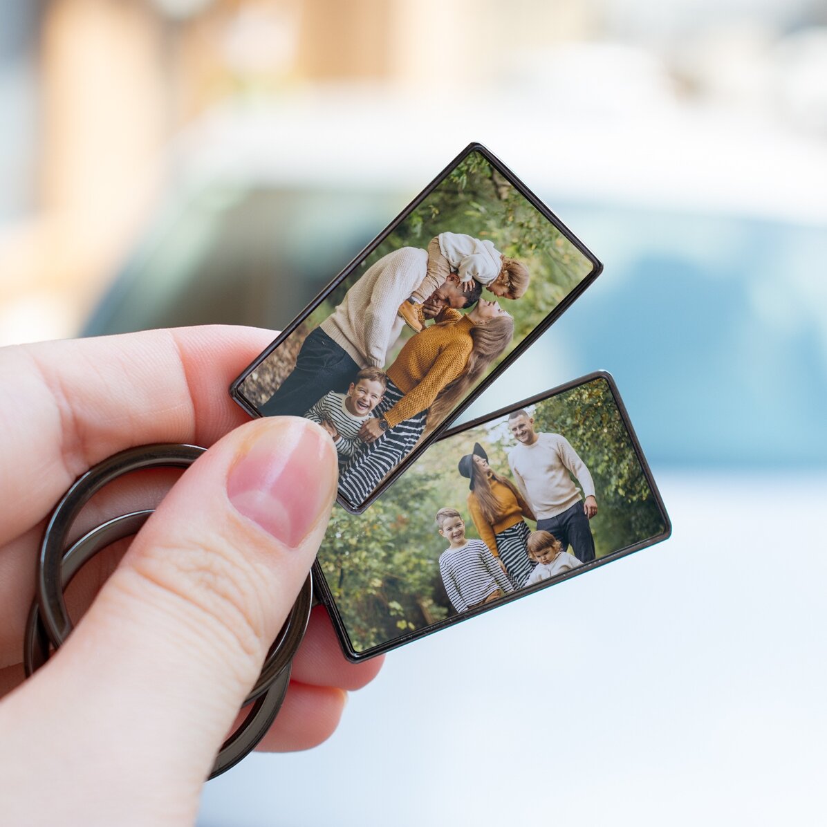 Llavero personalizado con 2 fotos