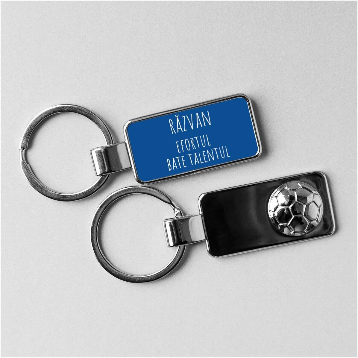 Personalised keyring with message - football model
