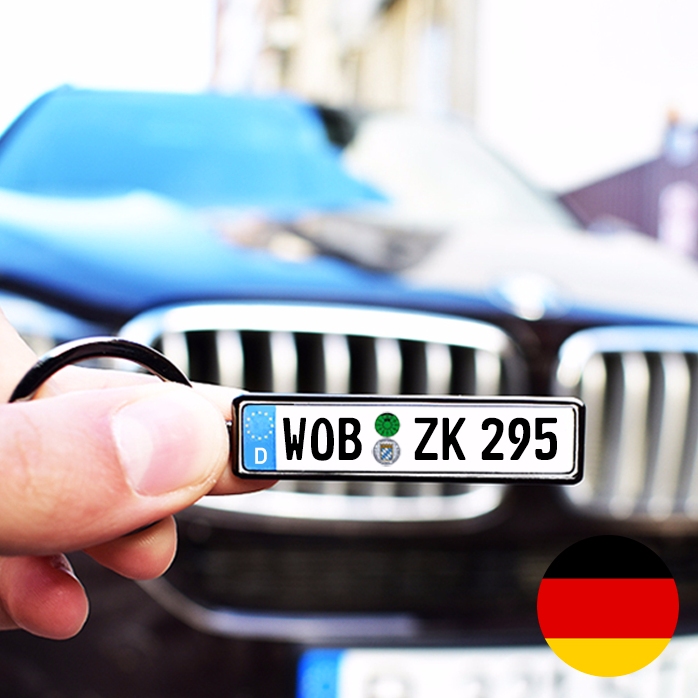 Llavero personalizado con matrícula de Alemania