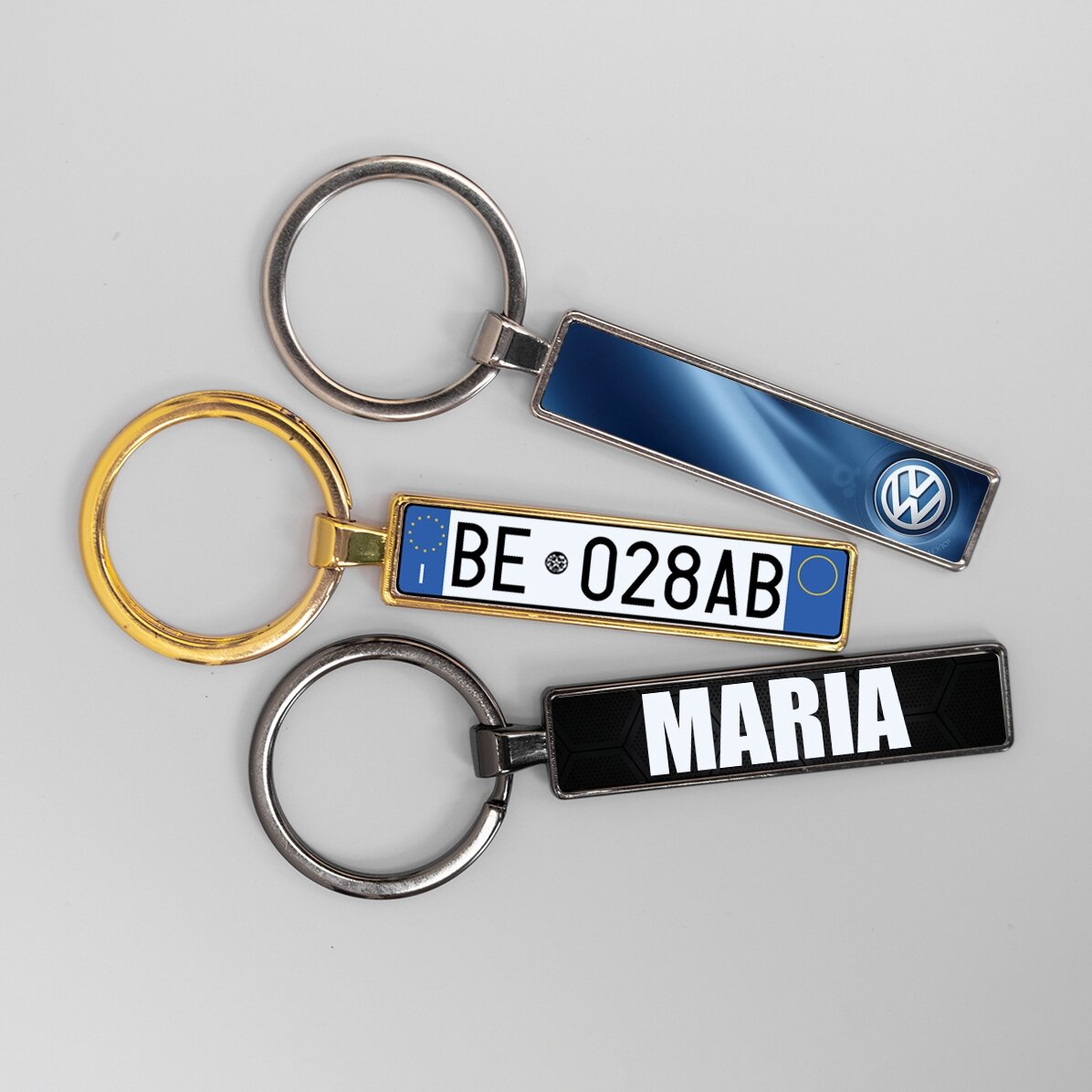 Llavero personalizado con matrícula de coche de Italia