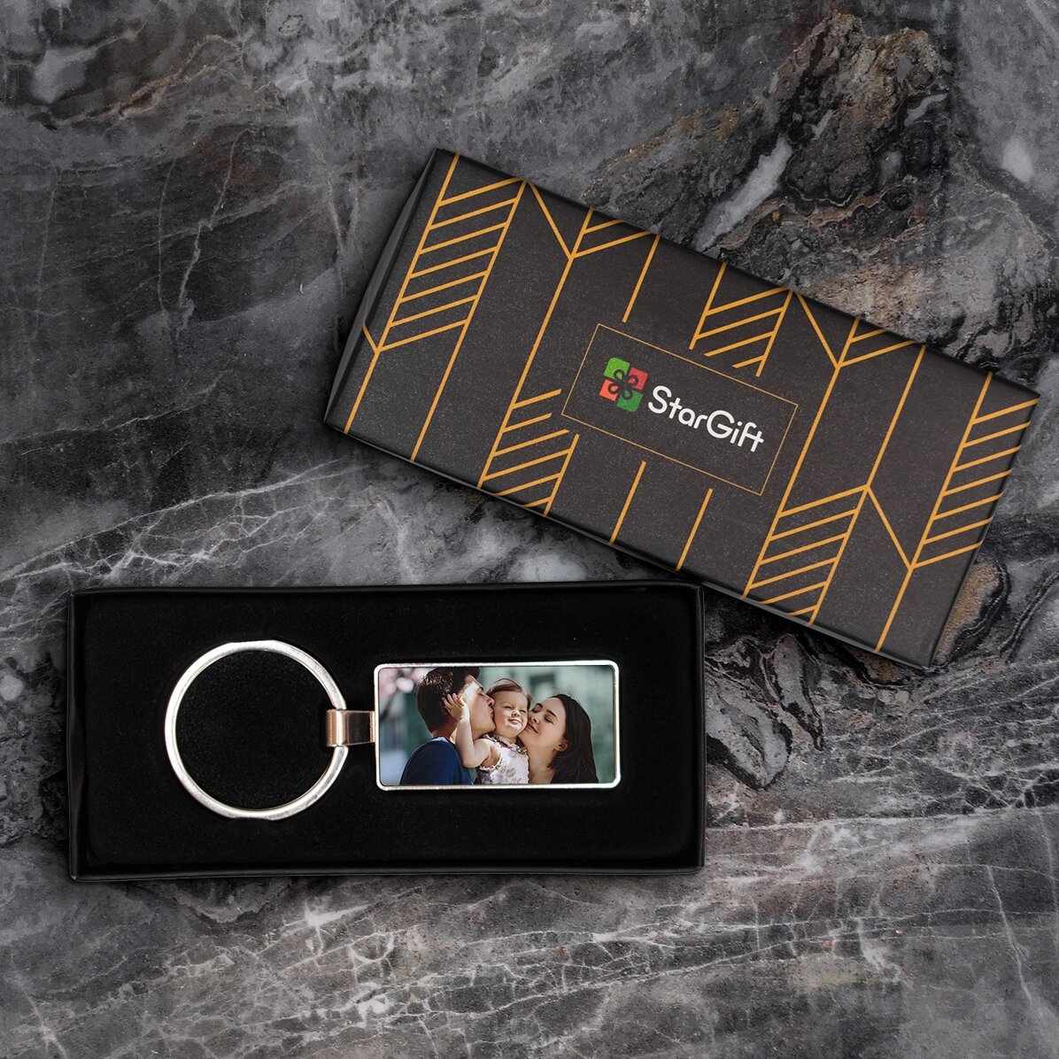 Llavero personalizado con una foto y un mensaje