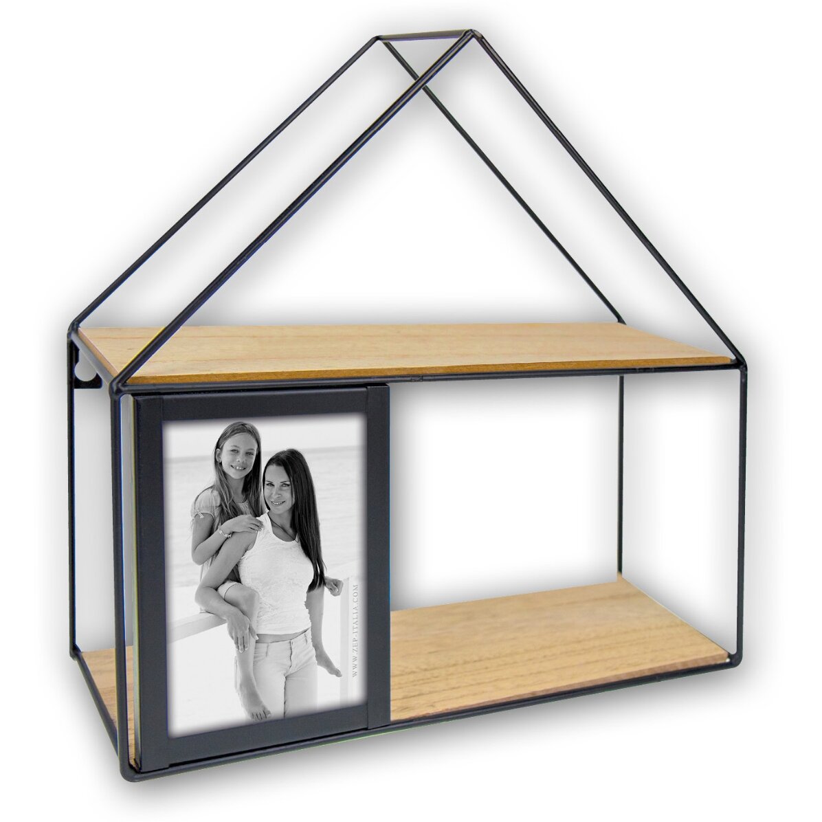 Metal frame with shelf and 30x30cm photo