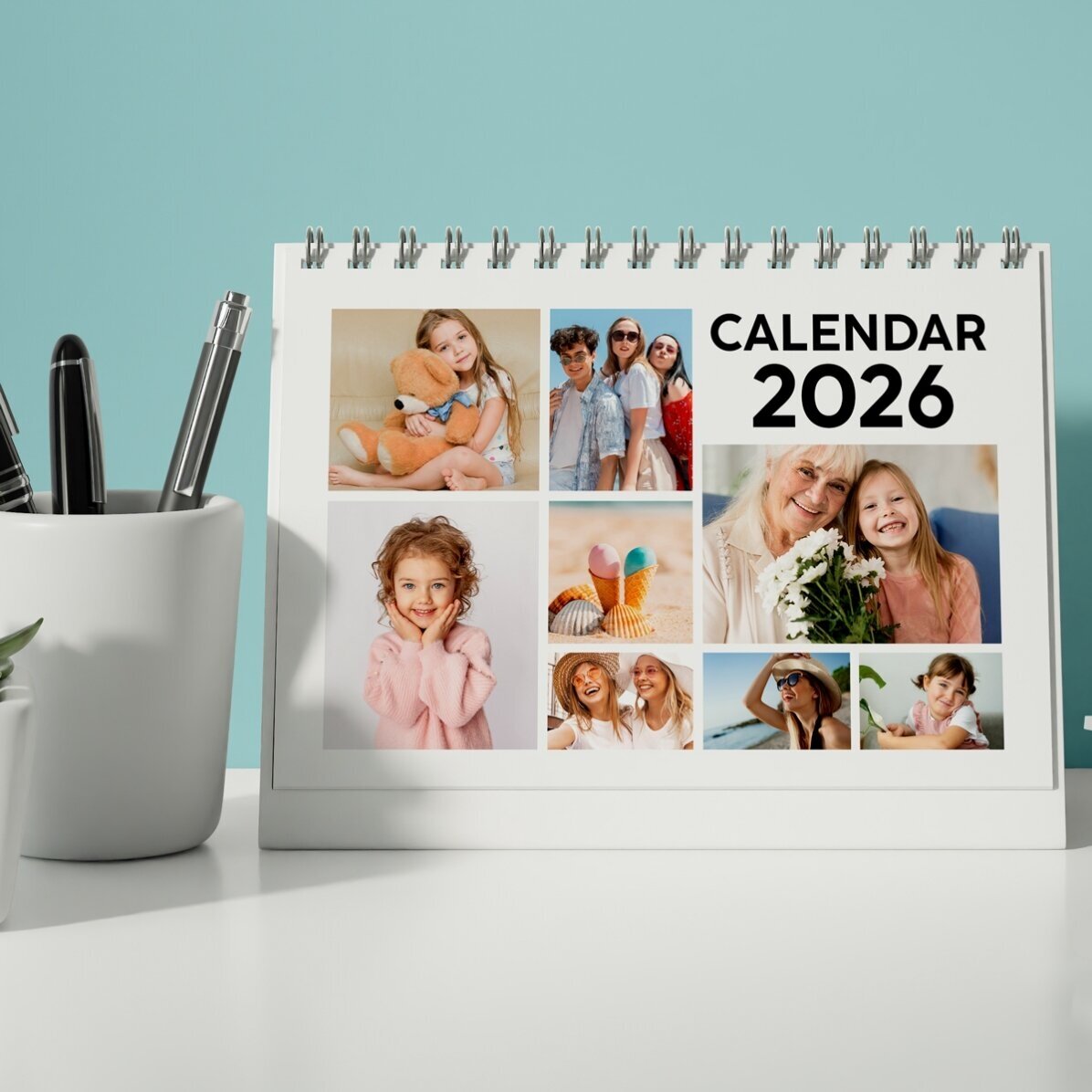 Calendario de escritorio personalizado con fotos