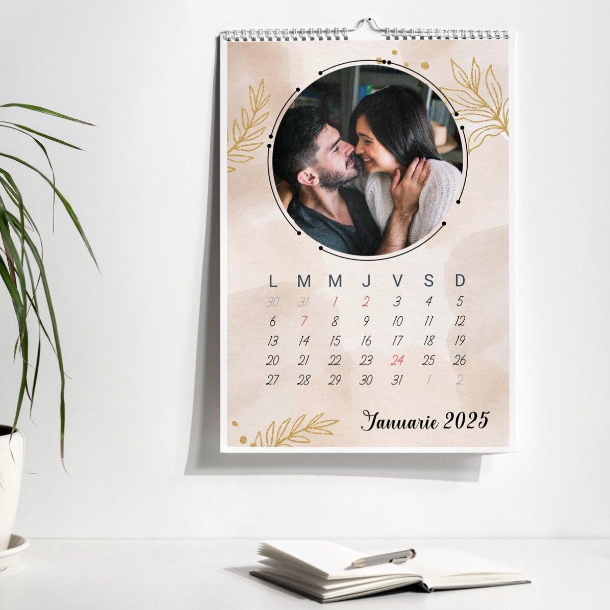 Calendario personalizado con fotos y mensaje - Gold