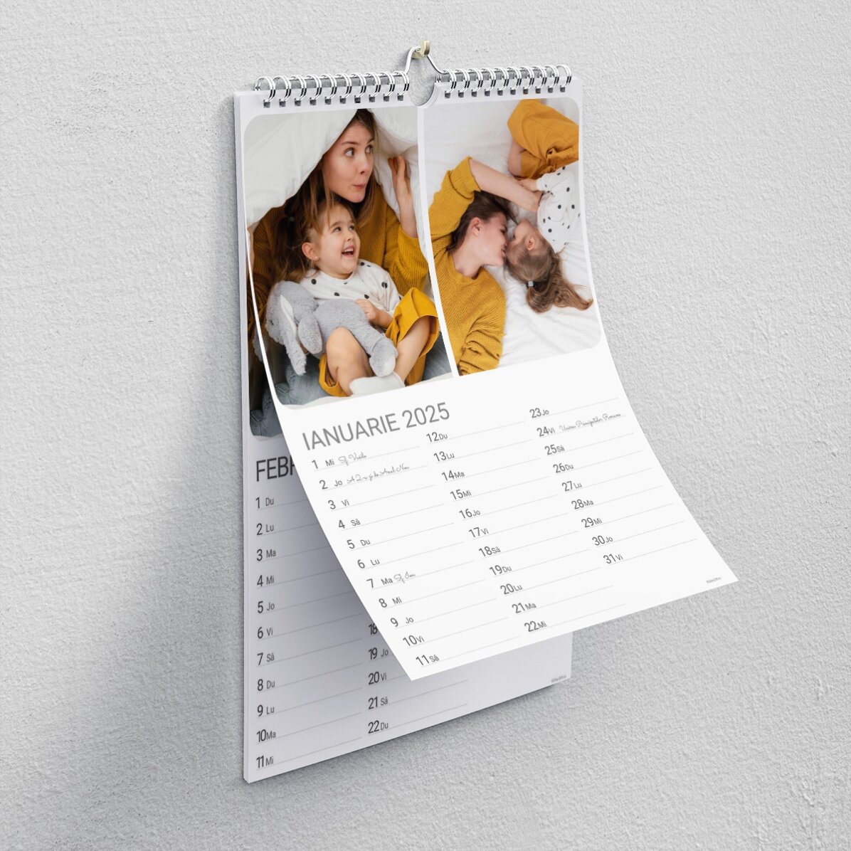 Calendario personalizado con fotos y mensaje