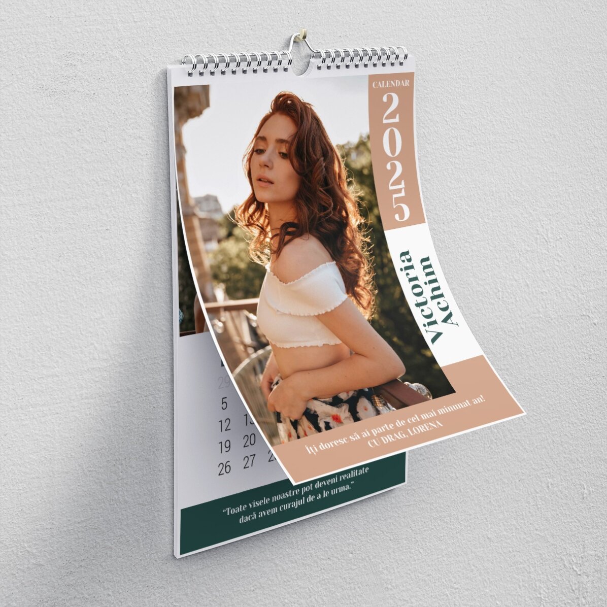 Calendario personalizado con fotos y mensajes - Días especiales