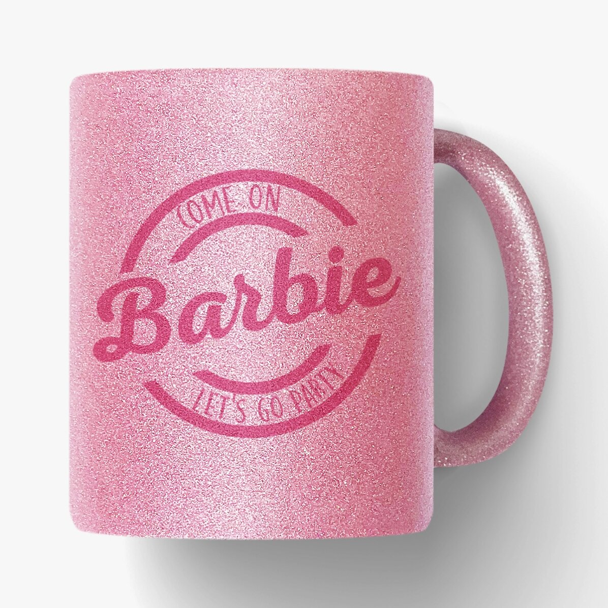 Taza con purpurina personalizada con nombre - Barbie