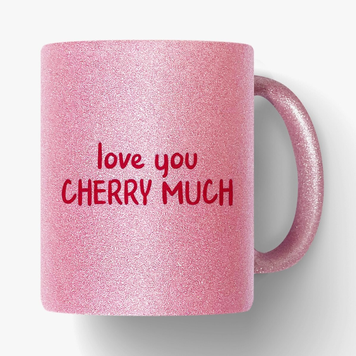 Taza con purpurina personalizada con texto - Cherry