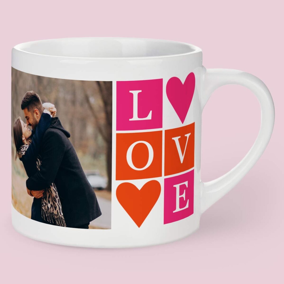 Taza de espresso personalizada con 2 fotos - LOVE