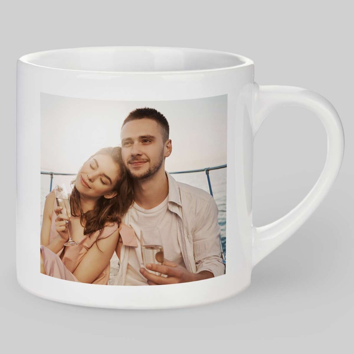 Taza de espresso personalizada con 2 fotos