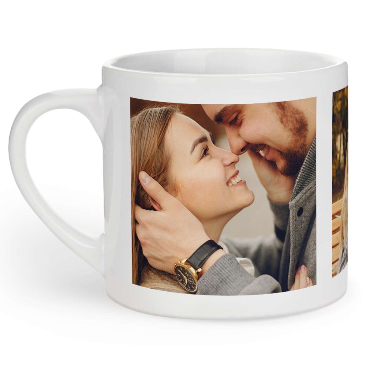 Taza de espresso personalizada con 3 fotos