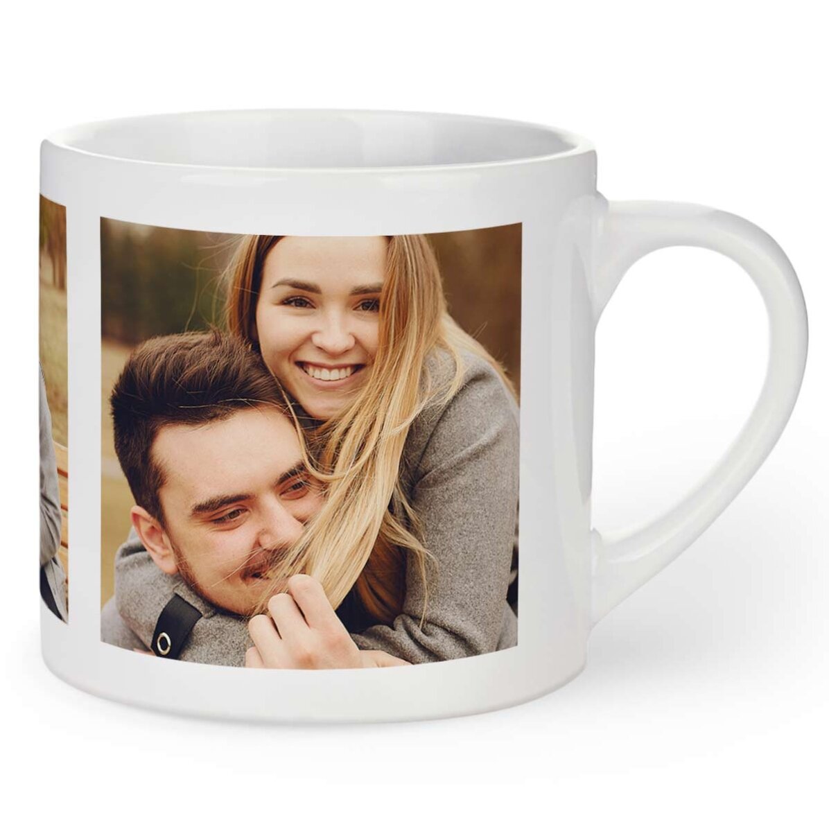 Taza de espresso personalizada con 3 fotos