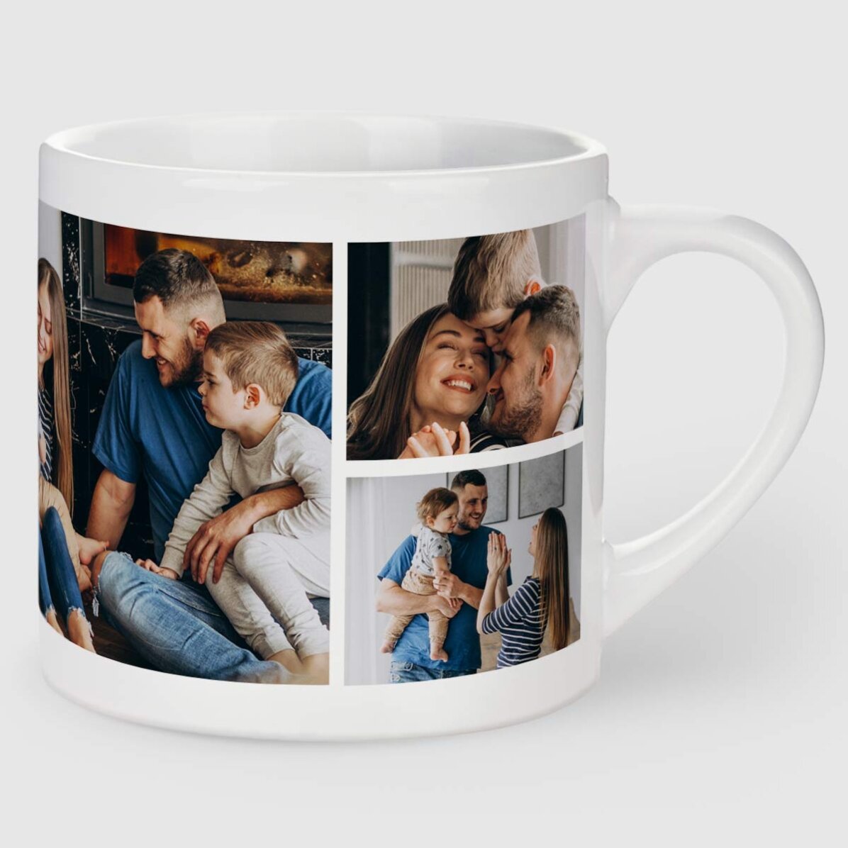 Taza de espresso personalizada con 6 fotos