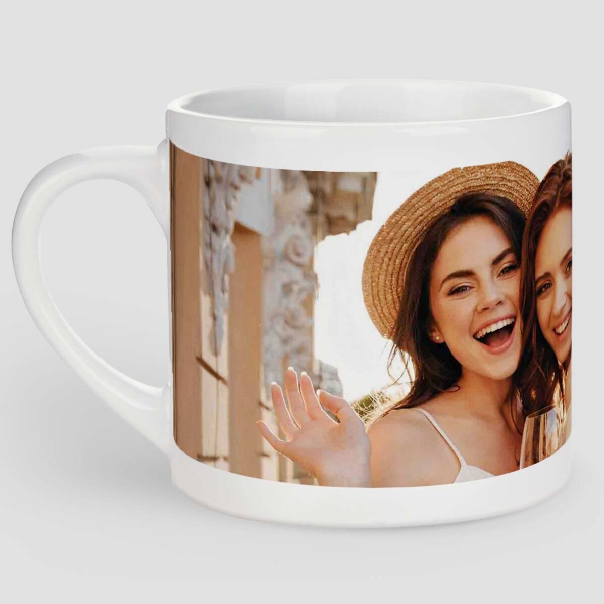 Taza de espresso personalizada con una foto en formato horizontal