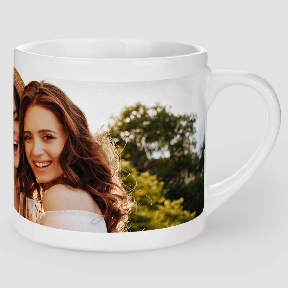 Taza de espresso personalizada con una foto en formato horizontal