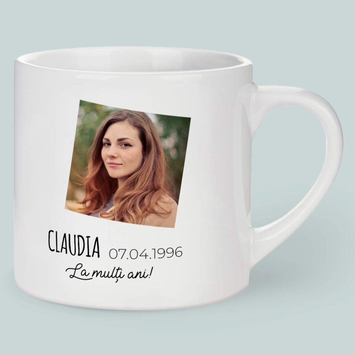 Personalised espresso cup with photo and text - Aries zodiac sign