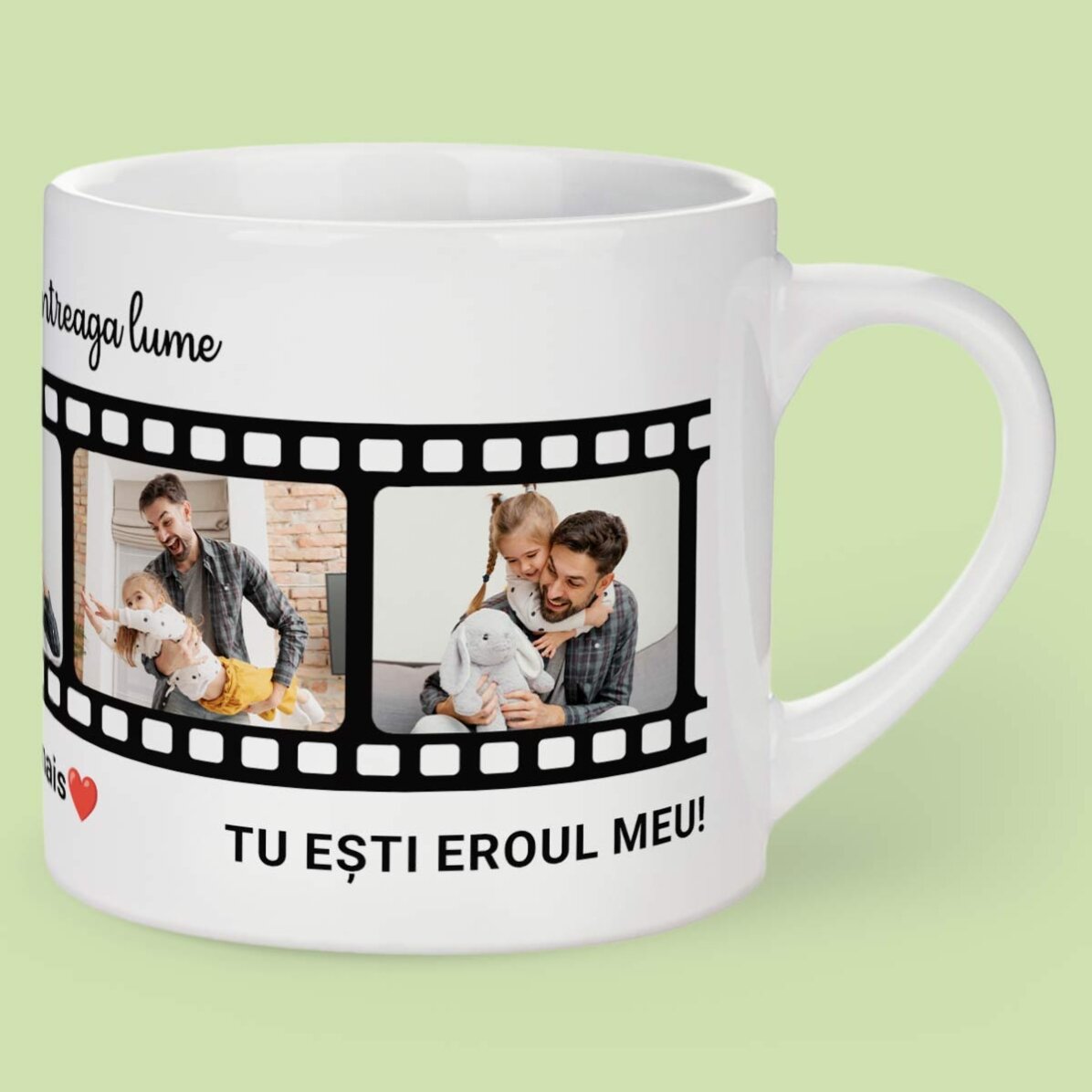 Taza de espresso personalizada con texto y 5 fotos: los recuerdos más queridos