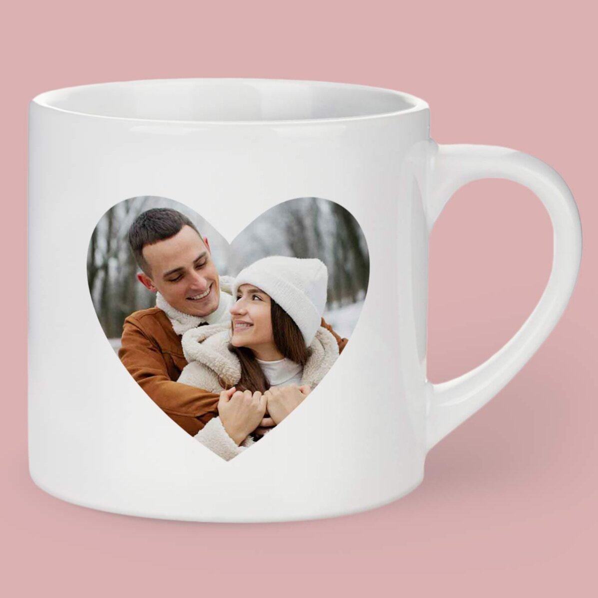 Taza de espresso personalizada con texto y una foto - Promise