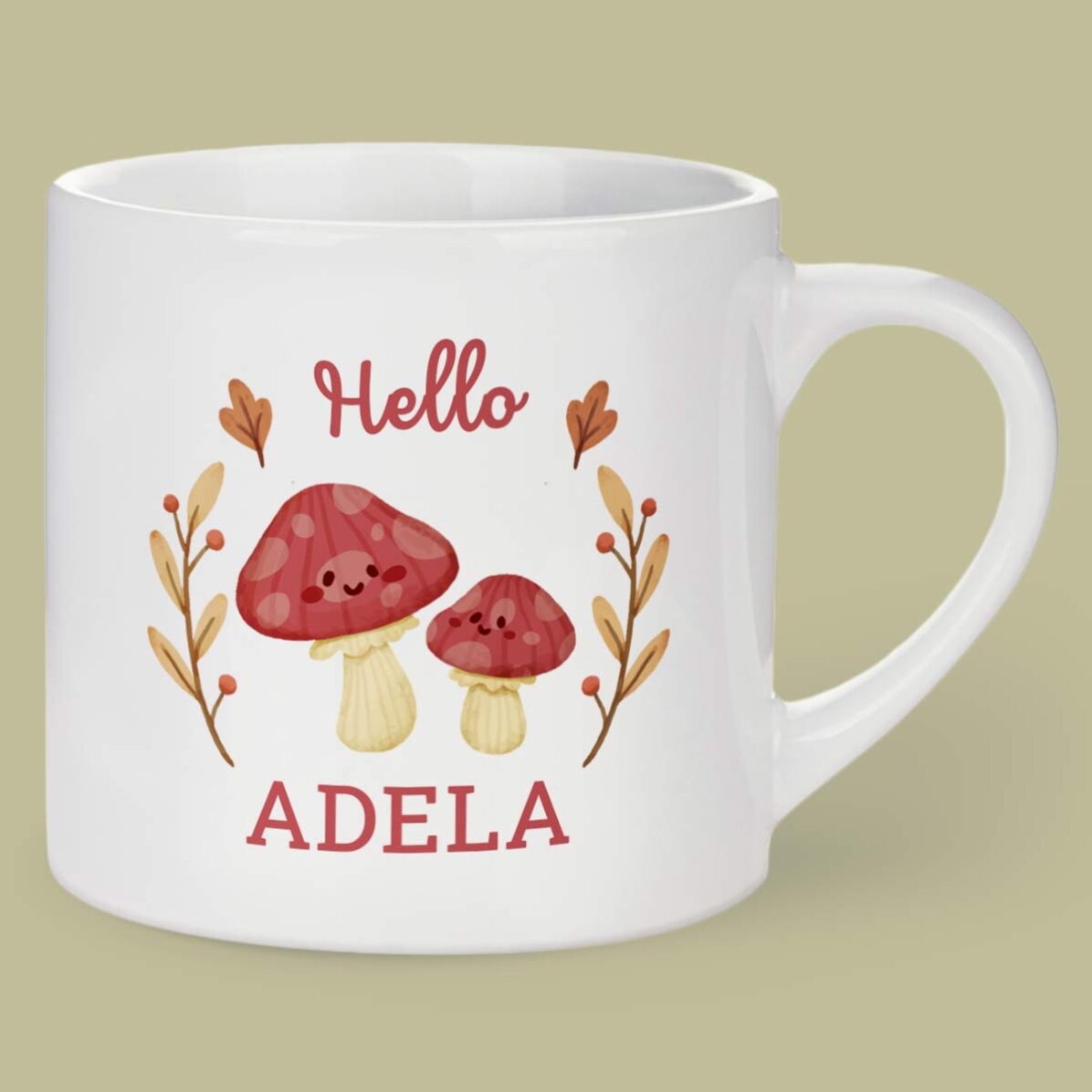 Taza de espresso personalizada con texto - Otoño