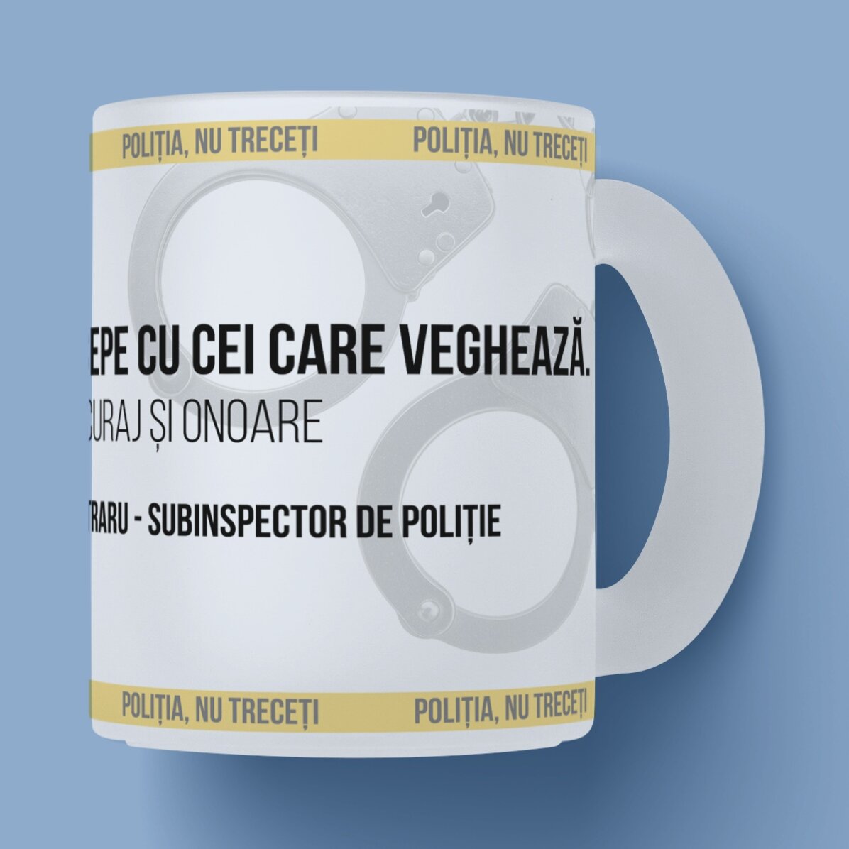 Taza personalizada con texto: «El mejor policía»