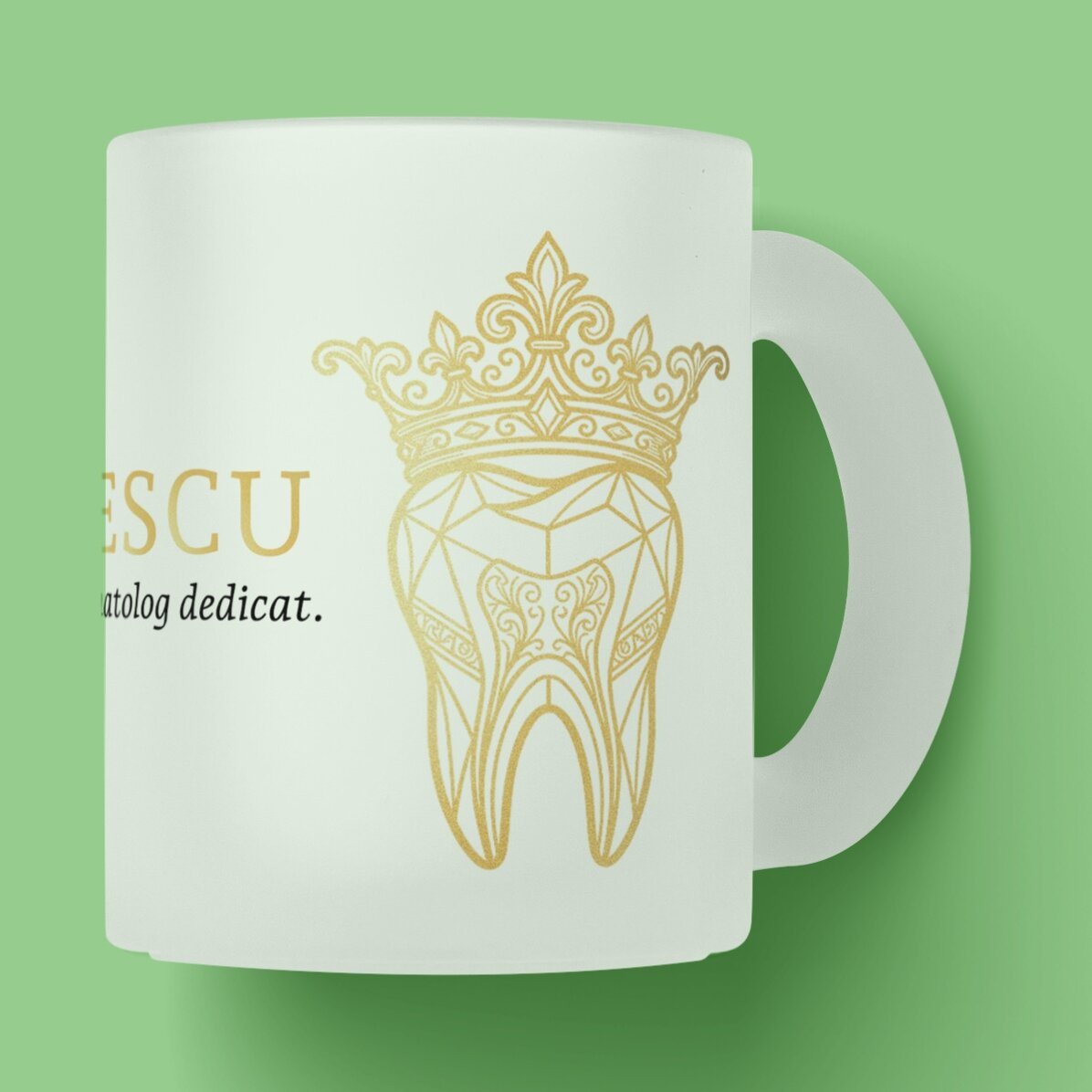 Taza personalizada con texto - Golden Dentist