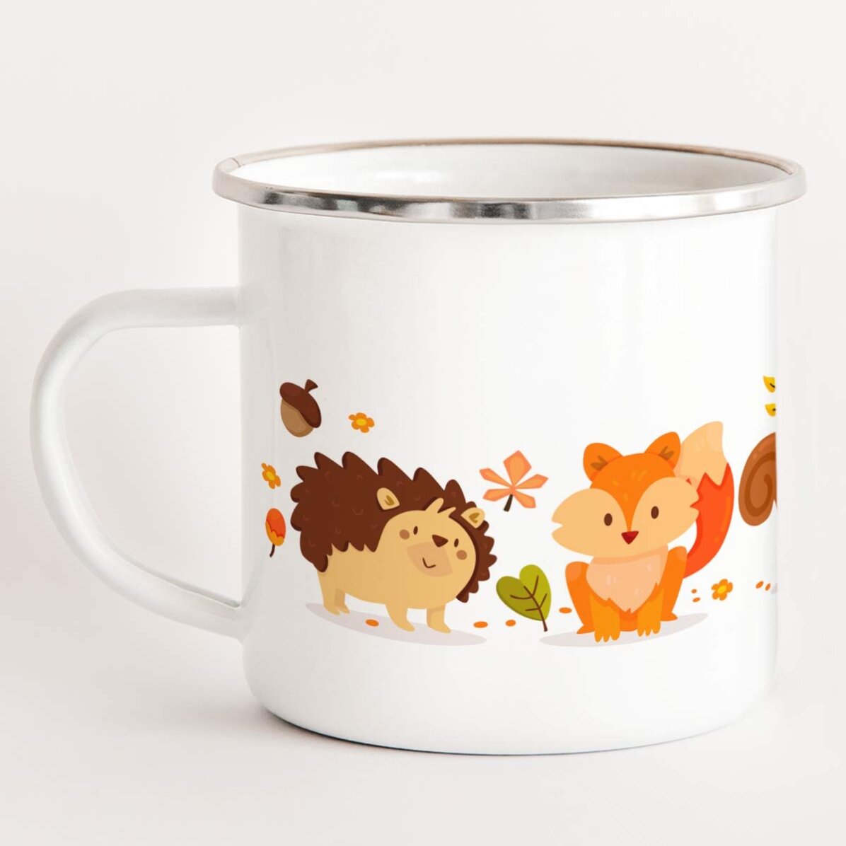 Taza metálica esmaltada para niños - Otoño
