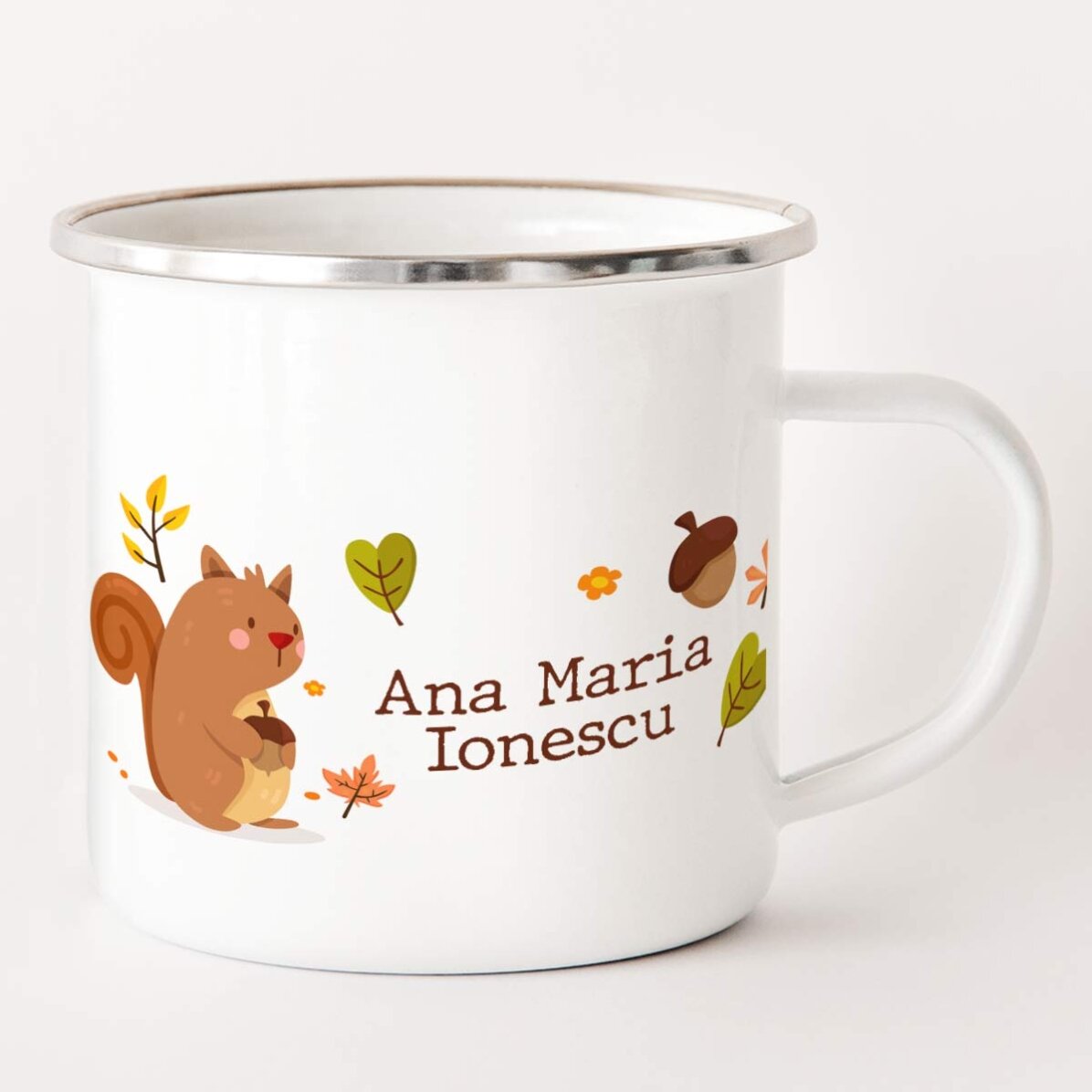 Taza metálica esmaltada para niños - Otoño