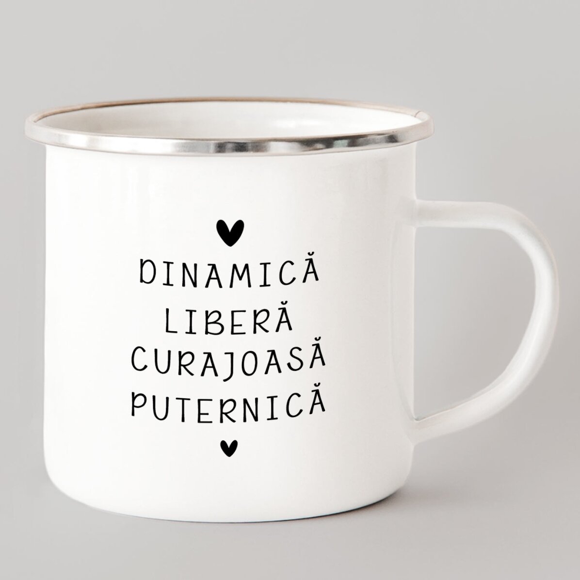 Taza metálica esmaltada personalizada con mensaje - Signo del Aries