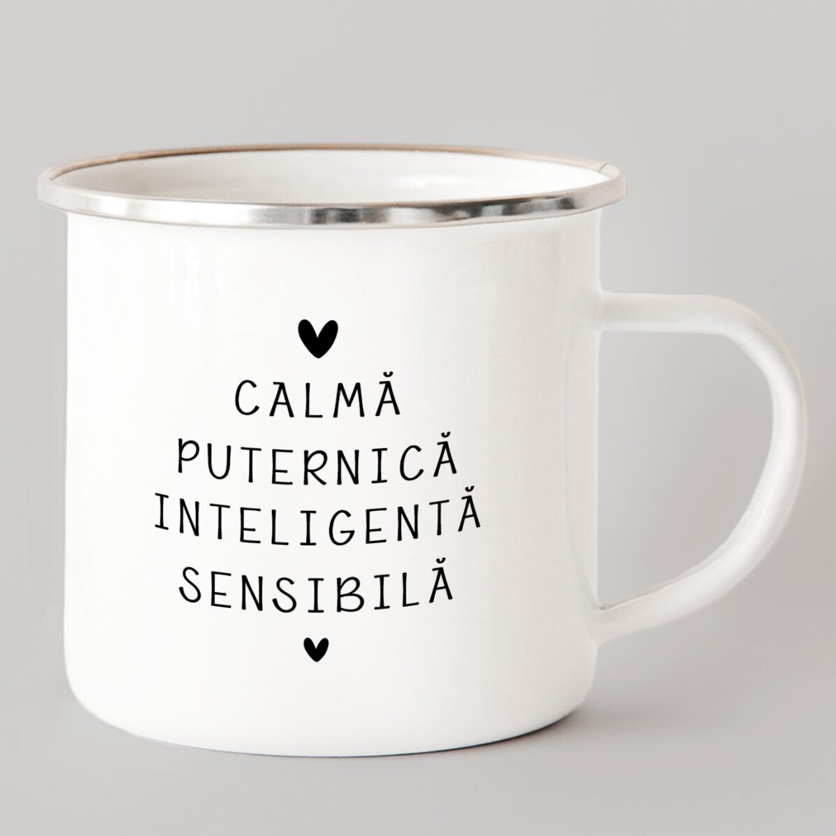 Taza metálica esmaltada personalizada con mensaje - Signo del Tauro