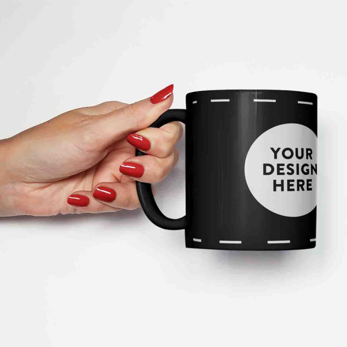 Taza negra personalizada con tu diseño