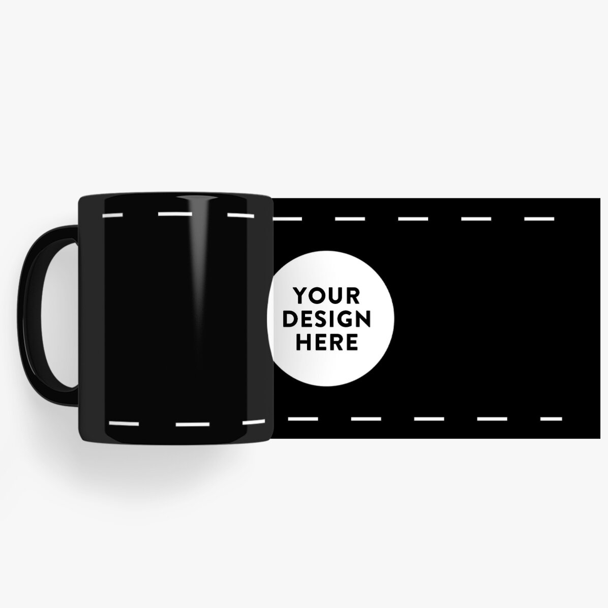 Taza negra personalizada con tu diseño