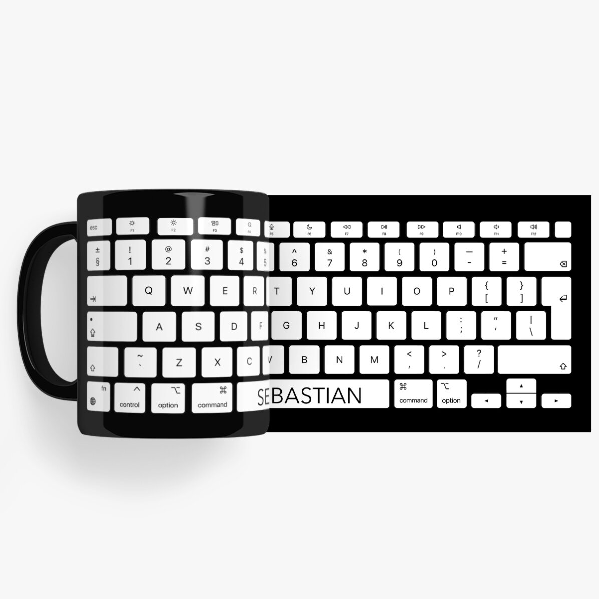 Taza negra personalizada con texto para programadores y trabajadores de oficina