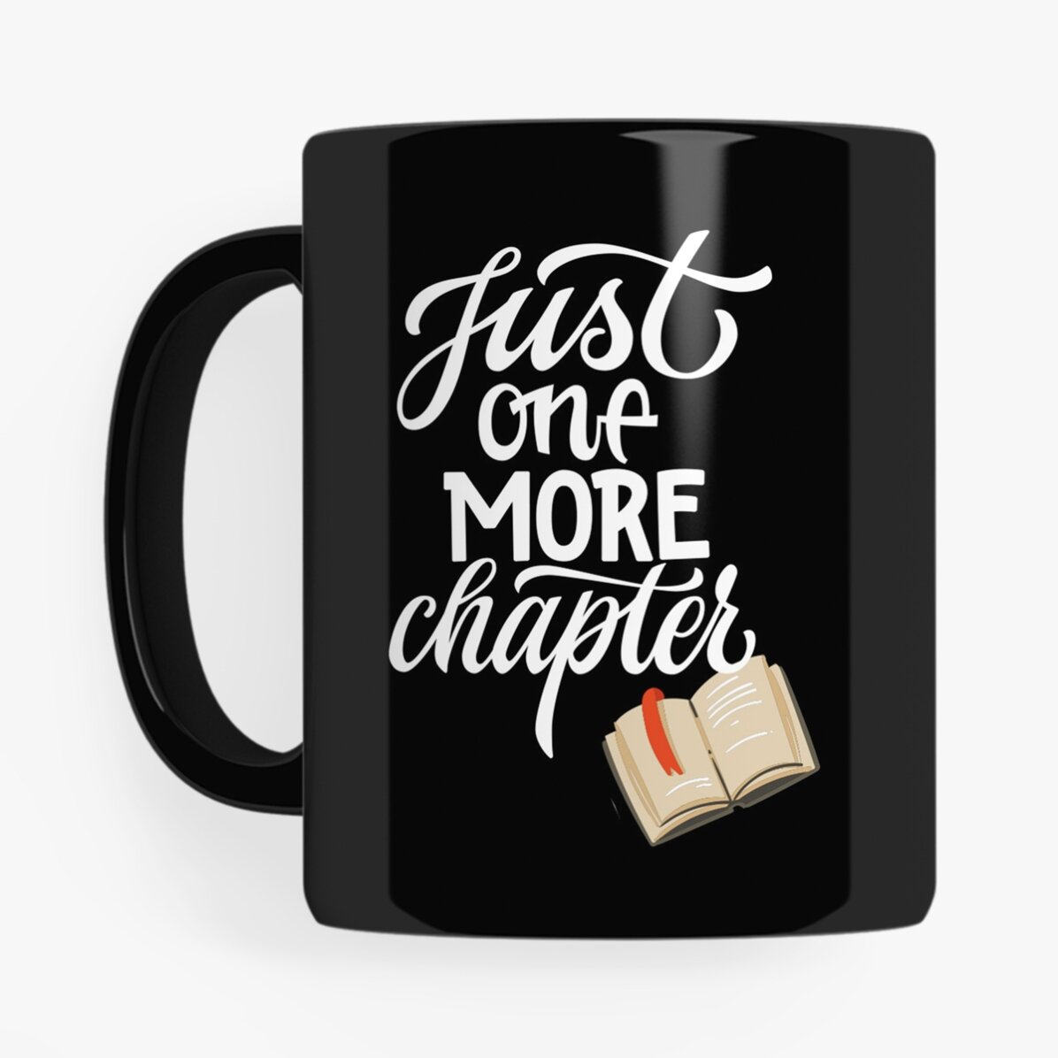 Taza negra personalizada con un texto y tu nombre - One more chapter