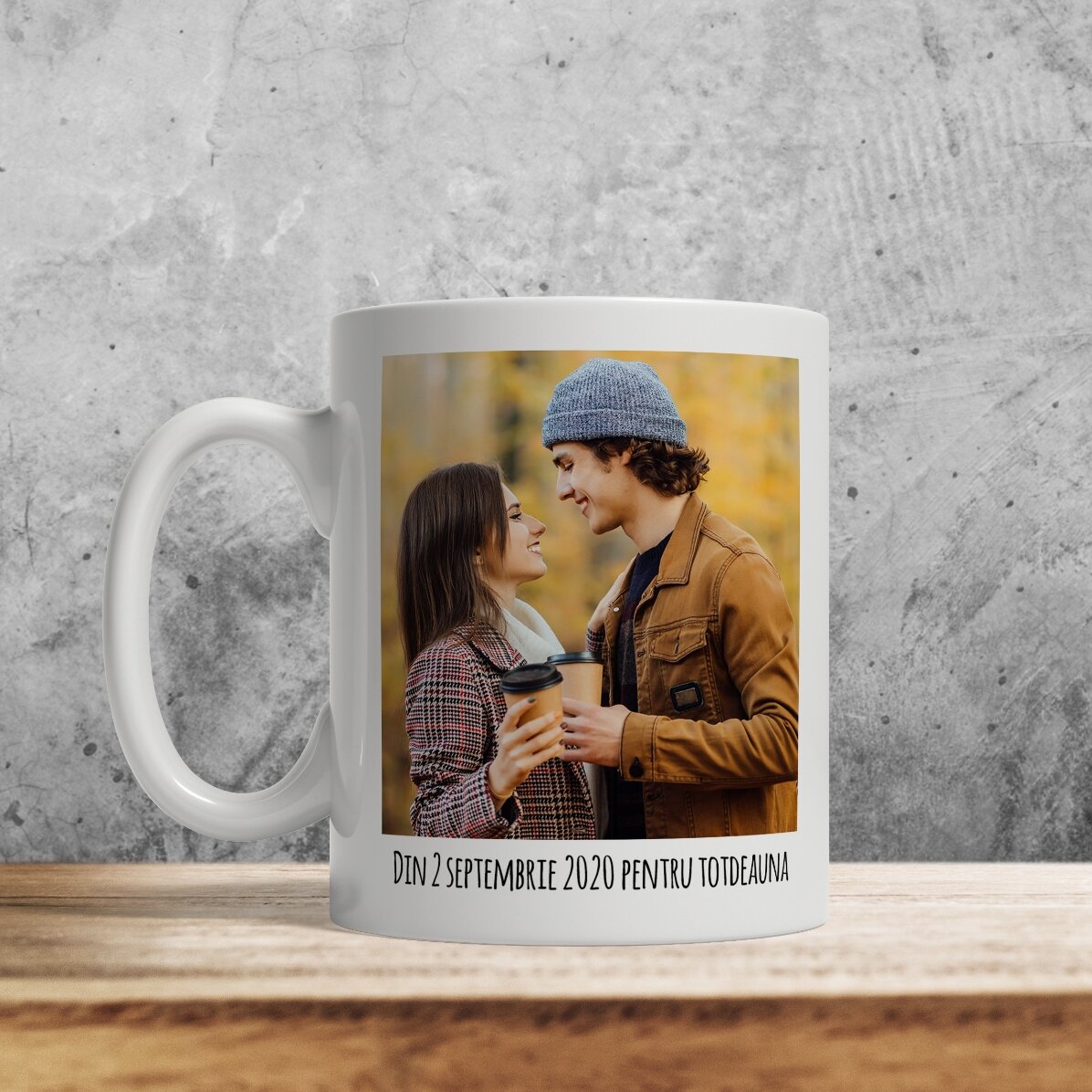 Taza personalizada con 2 fotos y texto