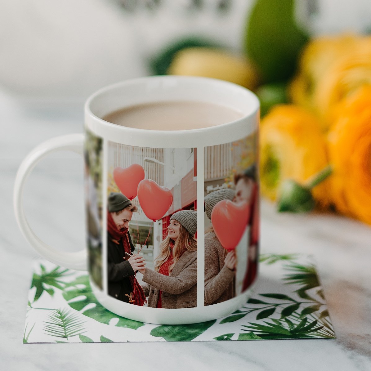 Taza personalizada con 4 fotos