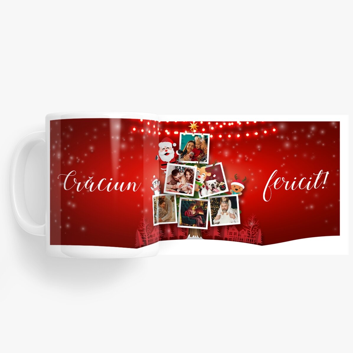 Taza personalizada con 5 fotos - Los amigos de Papá Noel