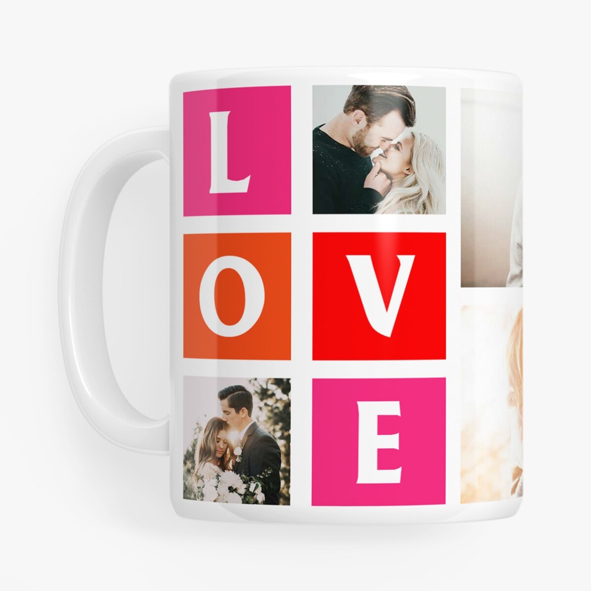 Taza personalizada con 6 fotos de amor
