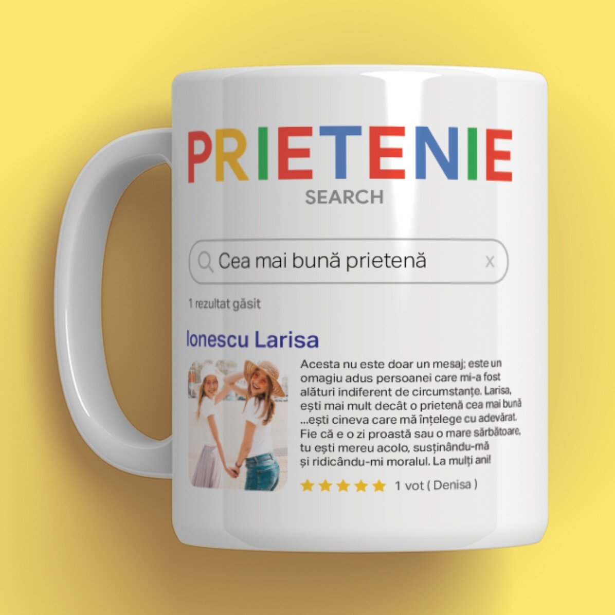 Taza personalizada con 9 fotos y texto - Buscar