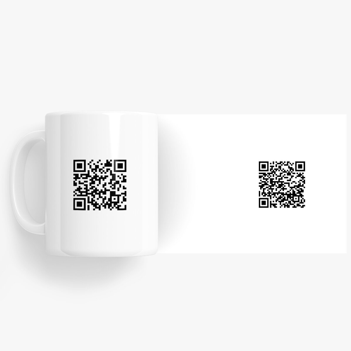Personalised mug with QR code