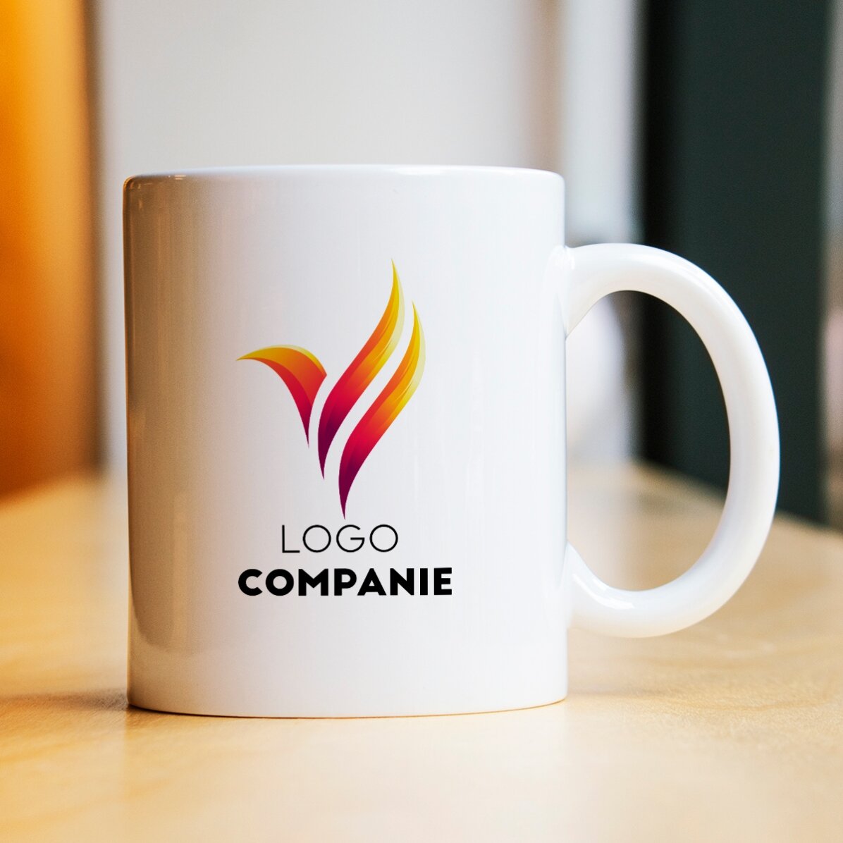 Taza personalizada con logotipo en ambos lados