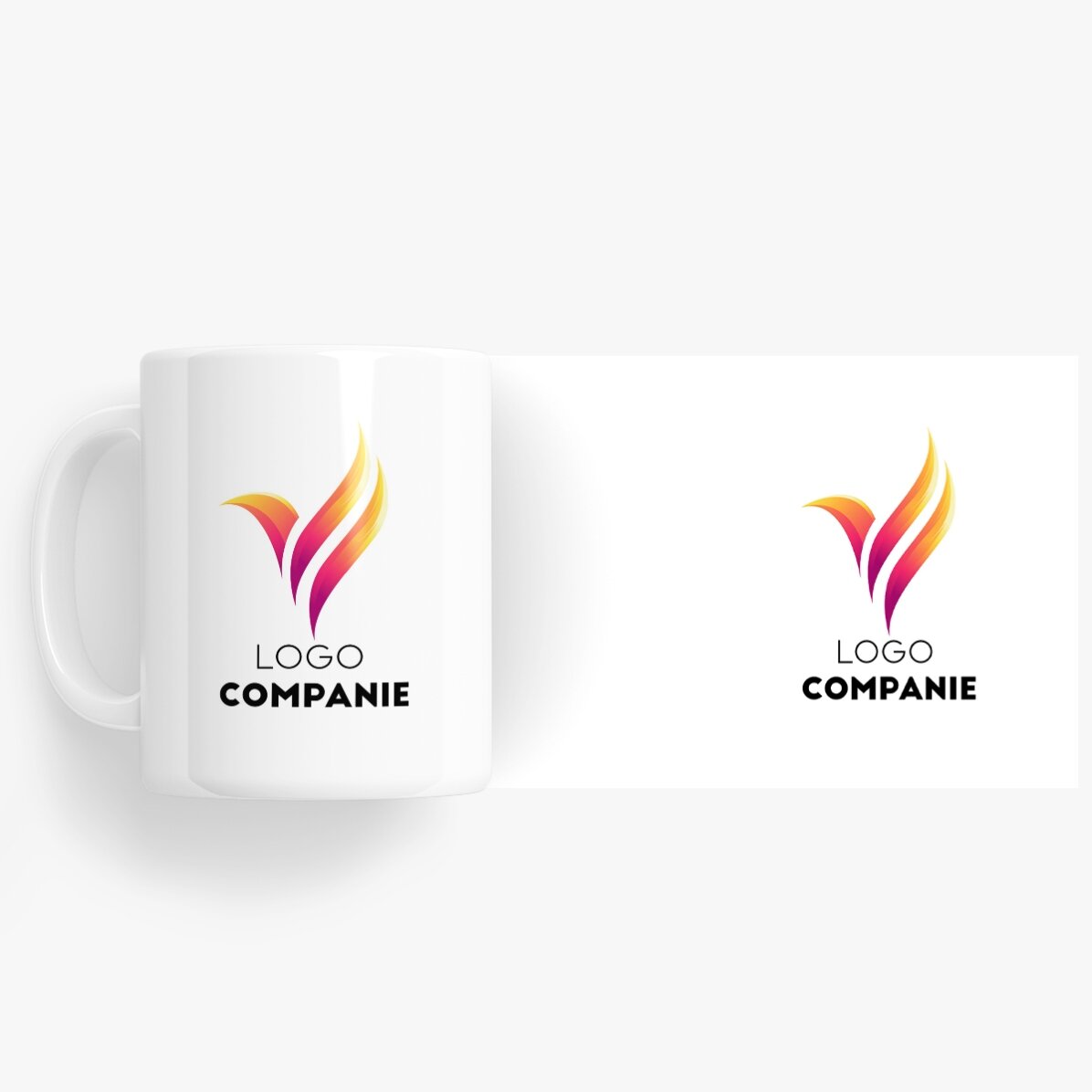 Taza personalizada con logotipo en ambos lados