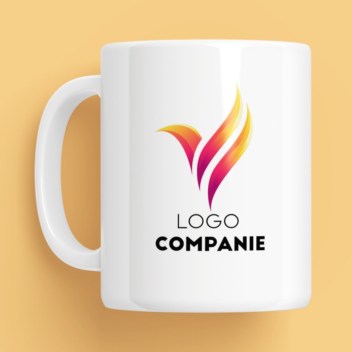 Taza personalizada con logotipo y texto
