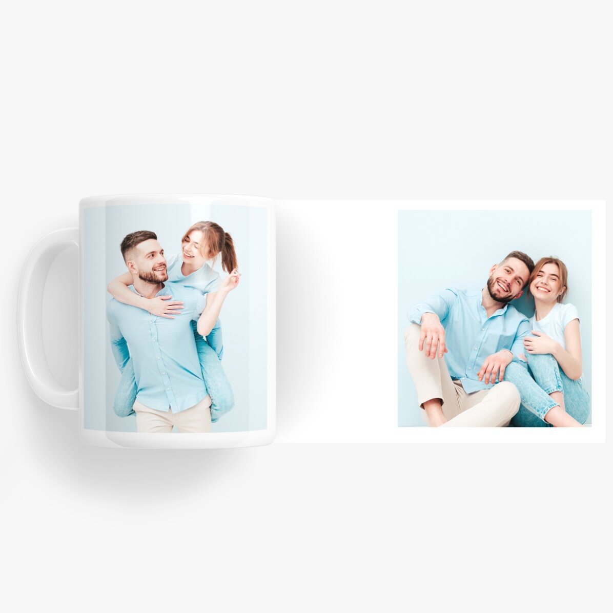 Taza personalizada con 2 fotos