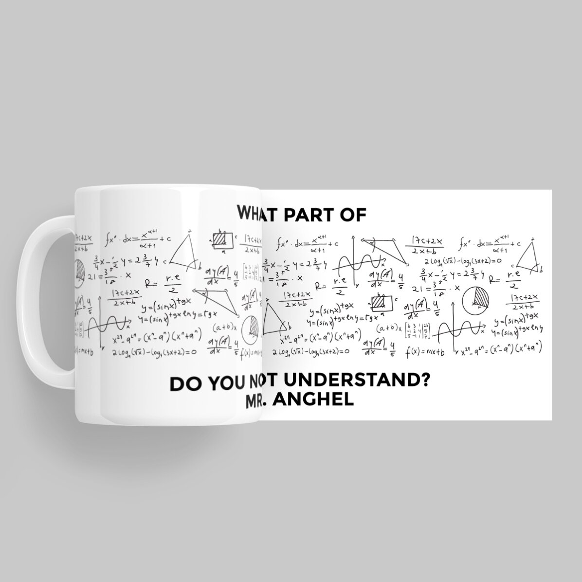 Taza personalizada con mensaje - Matemáticas