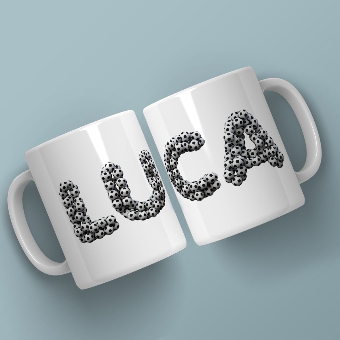 Taza personalizada con nombre - Fútbol